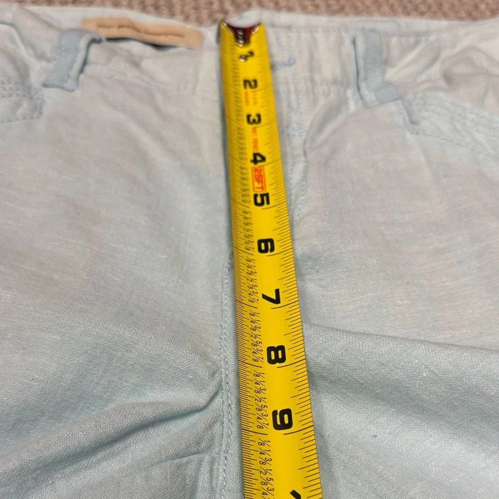 NWOT. Pilcro and the Letterpress Linen-blend Light Blue Pants, Size 8 Tall - Picture 10 of 16